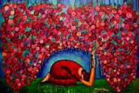 Shazly Khan, Allah o Akber! When we start feeling blessed, 48 x 72 Inch, Acrylic on Canvas, Figurative Paintings, AC-SZK-160 Shazly Khan, Allah o Akber! When we start feeling blessed, 48 x 72 Inch, Acrylic on Canvas, Figurative Paintings, AC-SZK-160